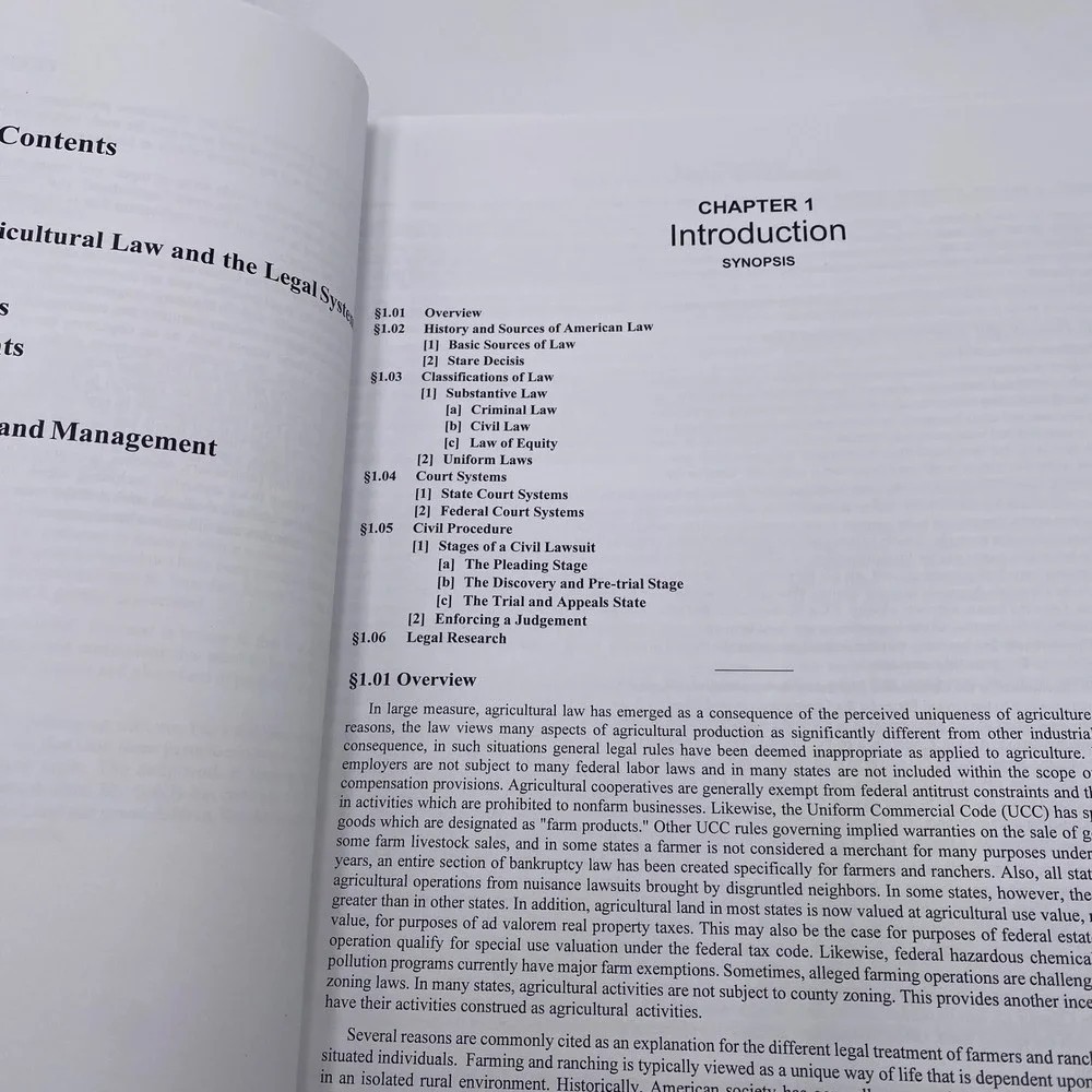 Roger‎ McEowen Principles of Agricultural Law Textbook Spring 2022 Edition Blue